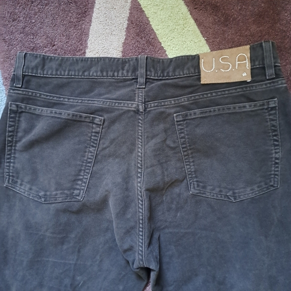 John Varvartos Pants Jeans Men's 36x35 Brown Button Fly Authentic Fit Cotton USA - Picture 7 of 11